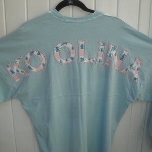 NEW Spirit Jersey Koolina Pineapple Preppy Pool Blue Cotton Tee Small